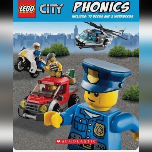 Lego Other - 10 Books -Set Of Books Lego City Phonics Book Set 10 Plus Workbook